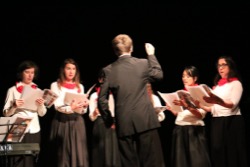 A Christmas concert held in Pieve di Teco by the school students and staff
